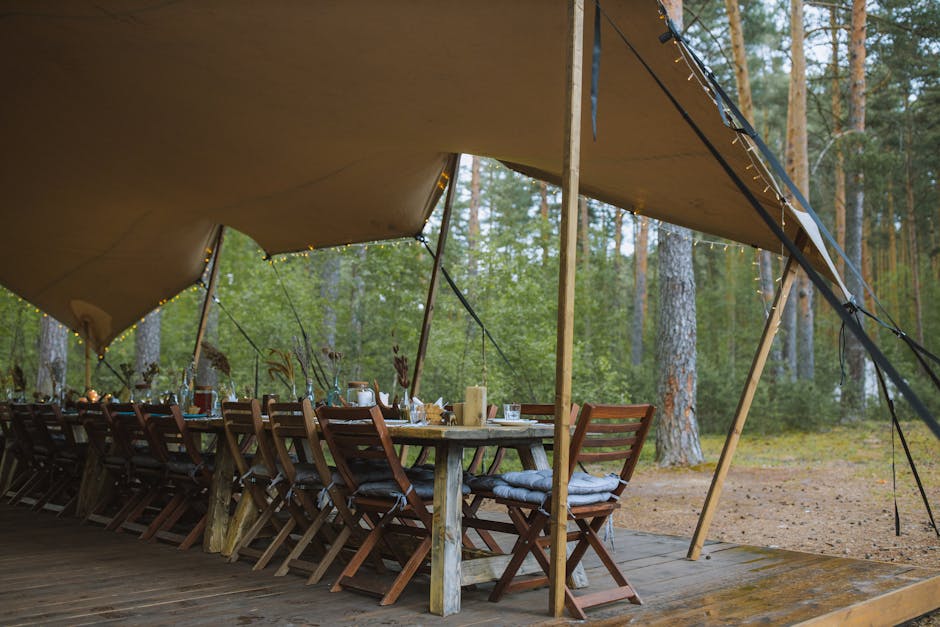 Private event setup at FluxHall with decorated tables and entertainment stations
